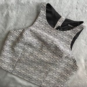 NWT Express Tweed Sleeveless Textured Crop Top